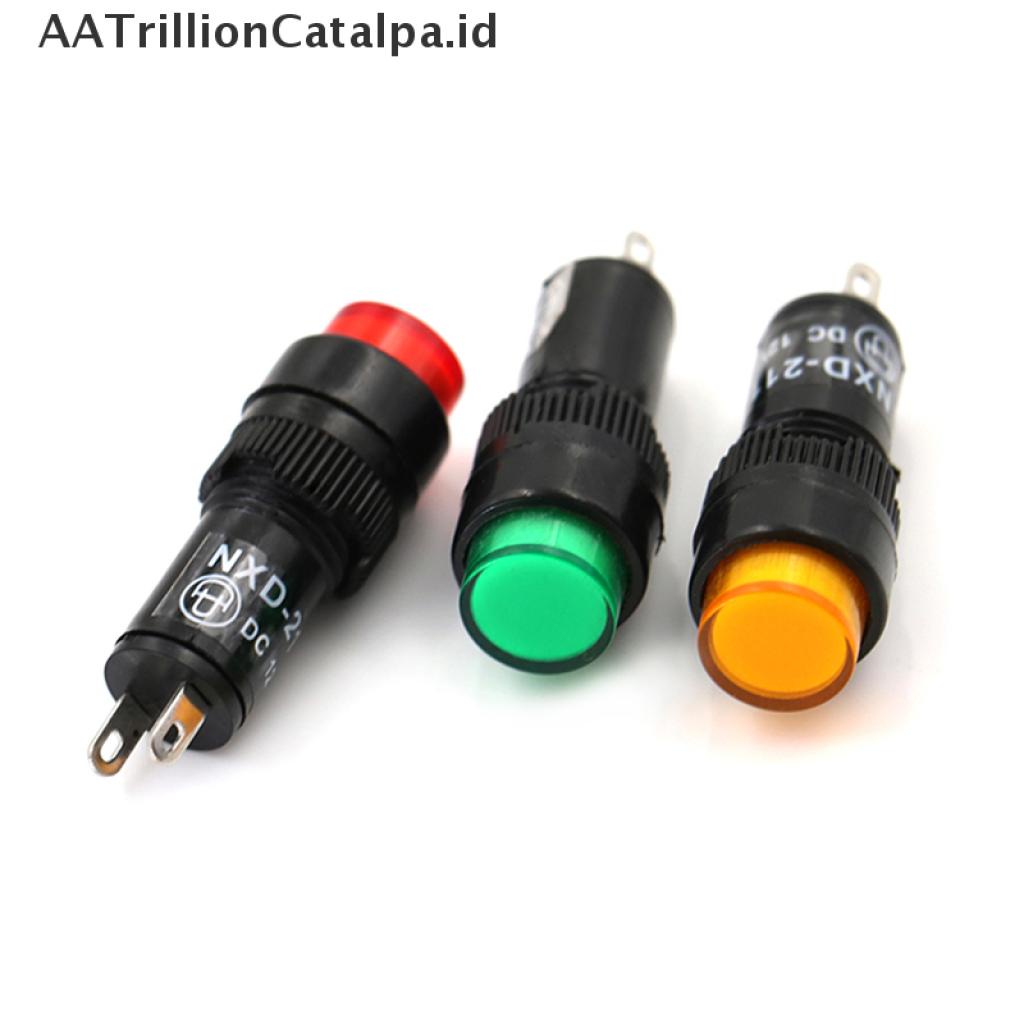 (AATrillionCatalpa) Panel Lampu Indikator Sinyal pilot LED AC / DC 10mm