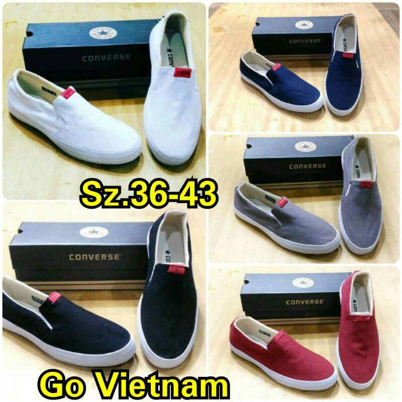 SEPATU CONVERSE SLIP ON COUPLE PRIA WANITA / CONVERSE SLOP ALL STAR GRADE ORI VIETNAM