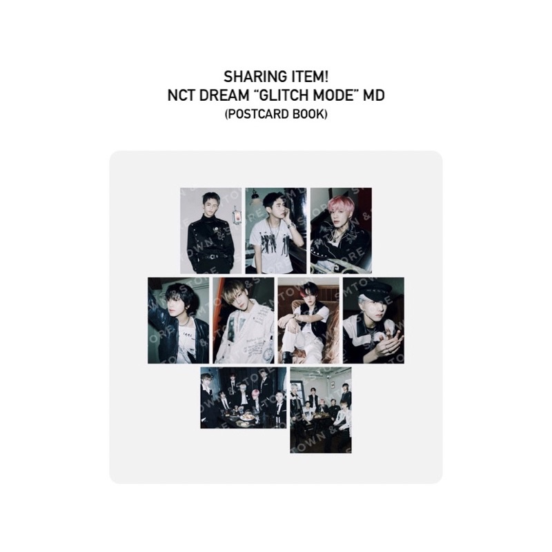 (Sharing) NCT Dream Glitch Mode MD Postcard Book (Mark / Renjun / Jeno / Haechan / Jaemin / Chenle /