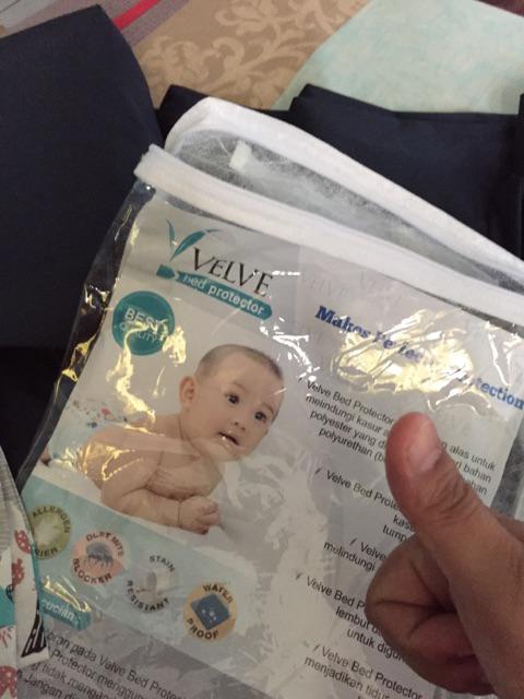 Velve Bed Protector | Sprei Waterproof | Sprei Anti Ompol (120x200)