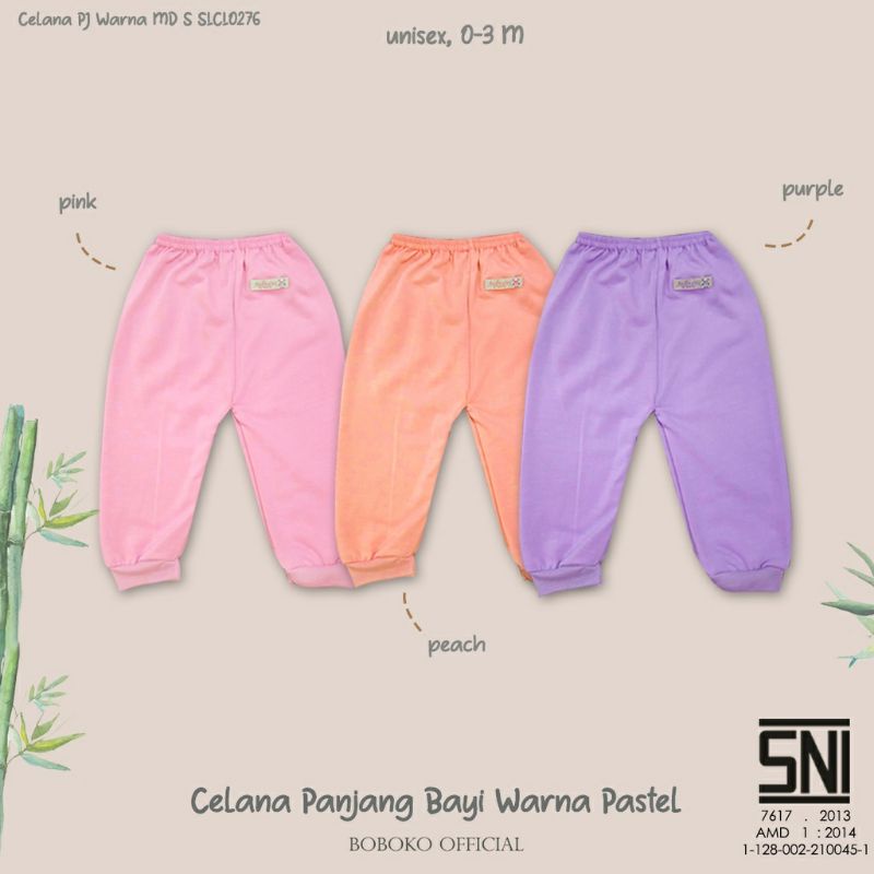 Boboko Celana Panjang Bayi/Cln Pjg Warna