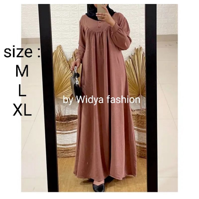 Gamis Windy Dress Crinkle Airflow Premium / Gamis Wanita Muslim Crinkle Premium Terbaru / Baju Wanita Muslim Kondangan Pesta Lebaran