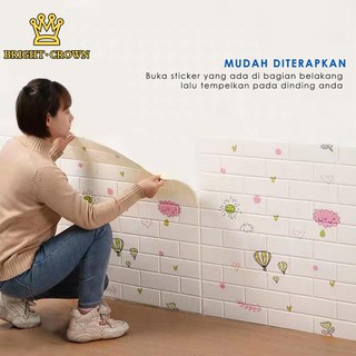 (KK) Wallpaper 3D Modern Foam Batu Bata Brickfoam