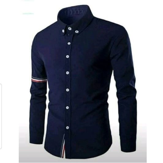 HipNop RENDY KEMEJA PRIA LENGAN PANJANG SLIMFIT ATASAN LENGAN POLOS PAKAIAN COWOK FORMAL KASUAL