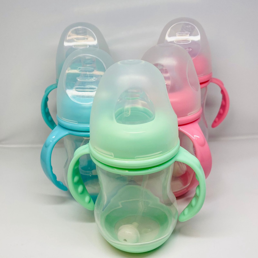 Botol Minum Anak Bahan PP Anti Tumpah Sedotan/Straw Cup Bottle/Training Cup BPA FREE/Botol Minum Anak Import