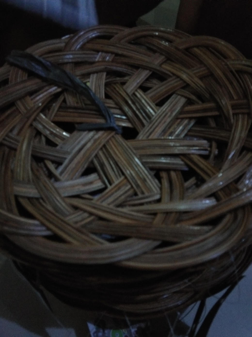 Piring Lidi Anyaman Rotan Bambu Diameter 25cm (isi 10 Pcs)