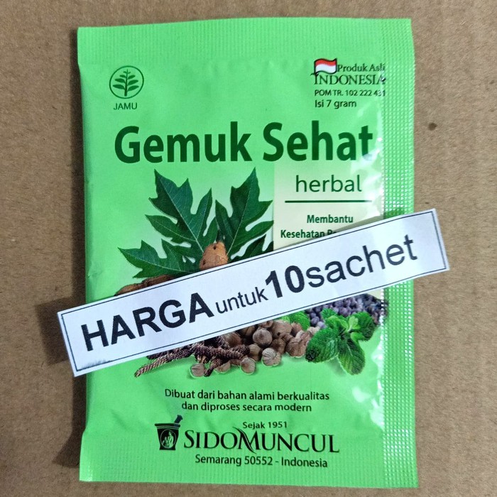 jamu gemuk sehat sidomuncul