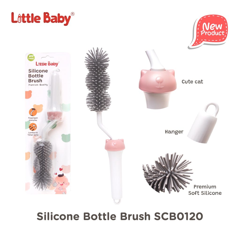 Little Baby Silicone Bottle Brush Soft Touch|Sikat Botol Silicone