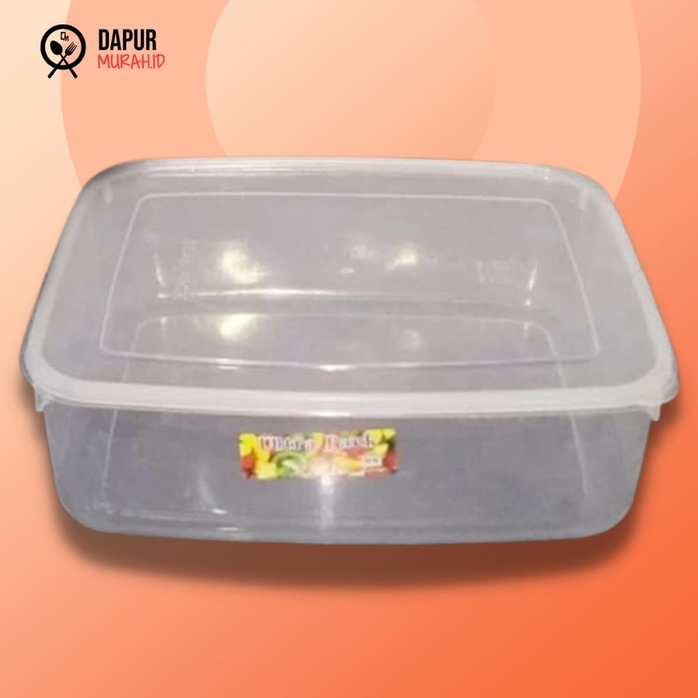 Kotak Transparan Tempat menyimpan Makanan / Wadah Plastik Container Box - 3500ml