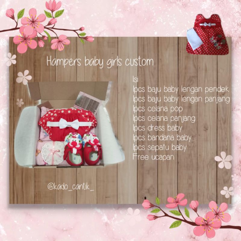 Hampers baby kado bayi murah kado lahiran bayi box (UPLODE ULANG)-Custom baby girl