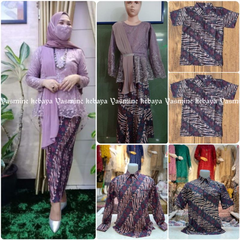 Kebaya selendang dewasa Kebaya selendang anak Kebaya couple Kemeja batik