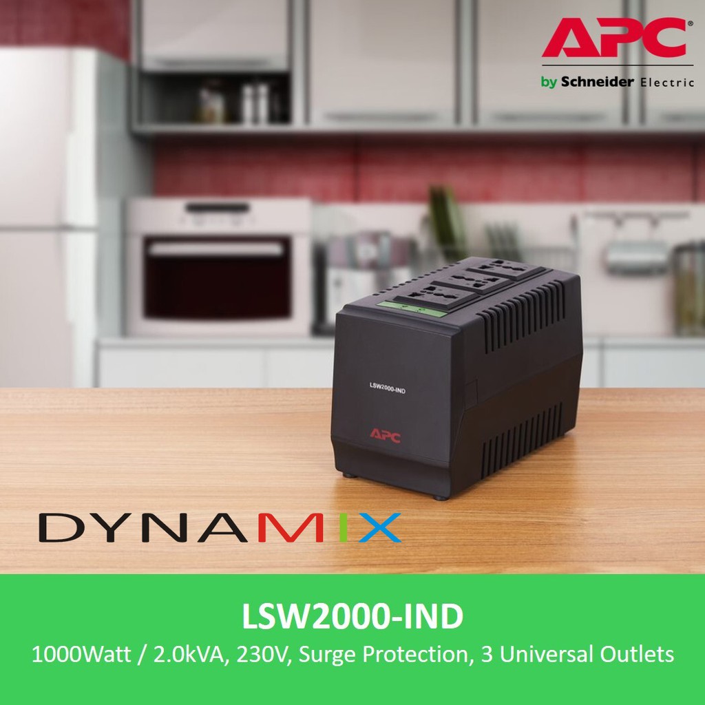 Stavolt APC LSW2000-IND 2000VA AVR Stabilizer Stavol dengan Surge Protector GARANSI RESMI | Stabiliser Bukan UPS