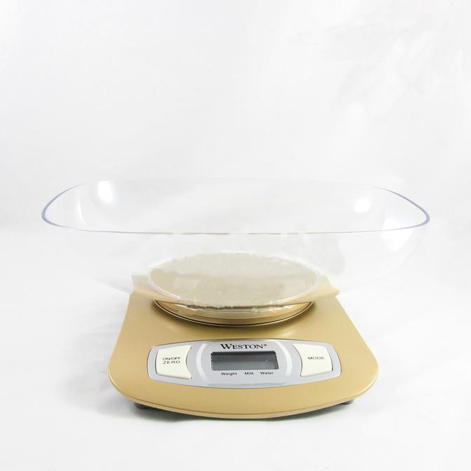 Timbangan Kue Digital Weston Clarita Angka Scale Dapur 5 kg - Beige | Timbangan Dapur