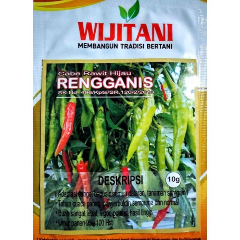 Benih Cabe Rawit Hijau RENGGANIS Wiji Tani 10gram