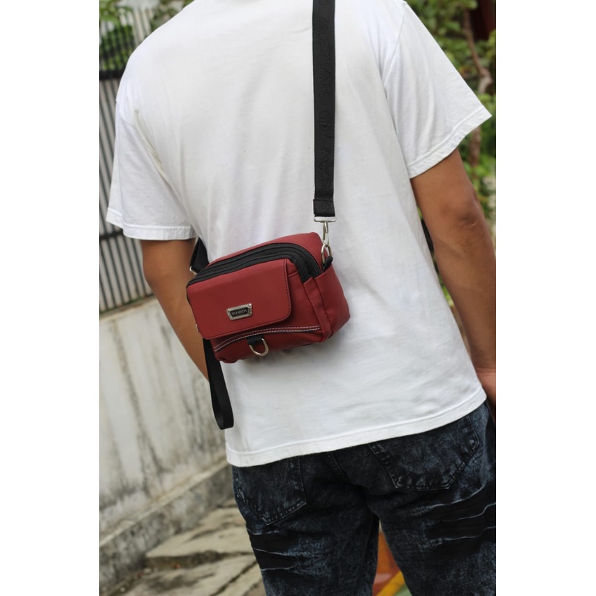 3Fungsi | Hand Bag Waterproof Original Polo Amstar Clutch Bag Tas Selempang &amp; Ikat Pinggang