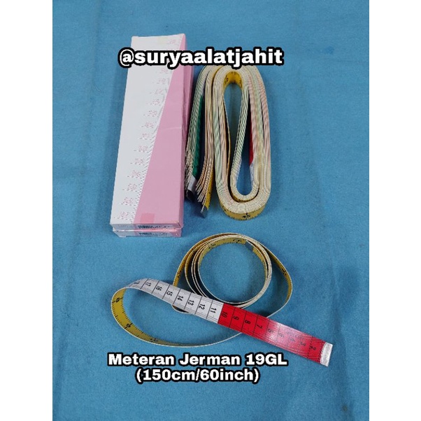 Meteran besar 19GL (150cm) ada kancing jepret dipenutup rp.11.000/pcs