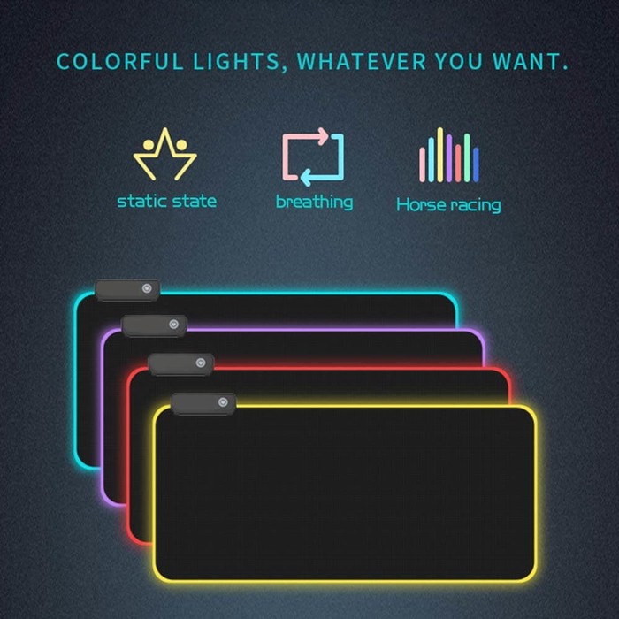 Glowing LED High Precision Gaming Mouse Pad Polos RGB 300 x 780 x 4 mm