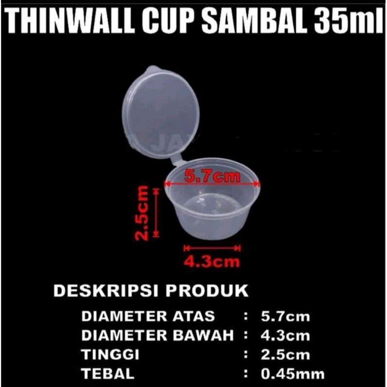Cup saos sambal 35ml