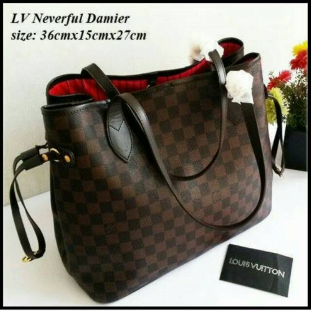 BEST SELLER  TAS LV NEVERFULL SUPERRR DAMIER TAS IMPORT WANITA