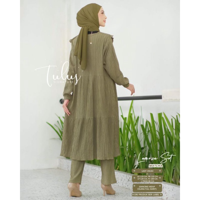 LAMOZA SET BY TULUS SIGNATURE (ONE SET WANITA) Set muslimah polos modern rekomended