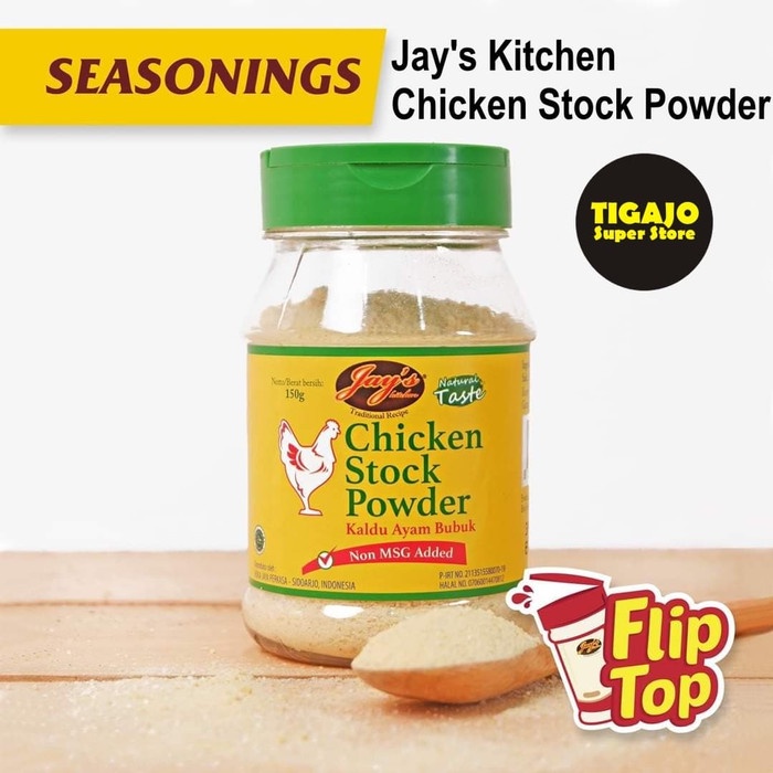 

NEW JAY'S KITCHEN Chicken Stock Powder /Kaldu Ayam Bubuk NonMSG 150gr JAYS
