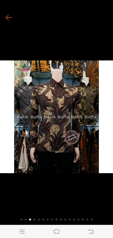 Batik Pria Slim Fit Lengan Panjang Antasena