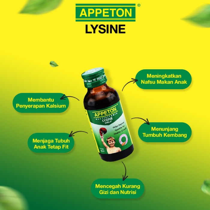 

✔POPULER Appeton Lysine Syrup 60ml