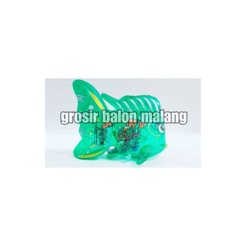 balon tiup tiupan pvc boneka ikan fish mika kecil