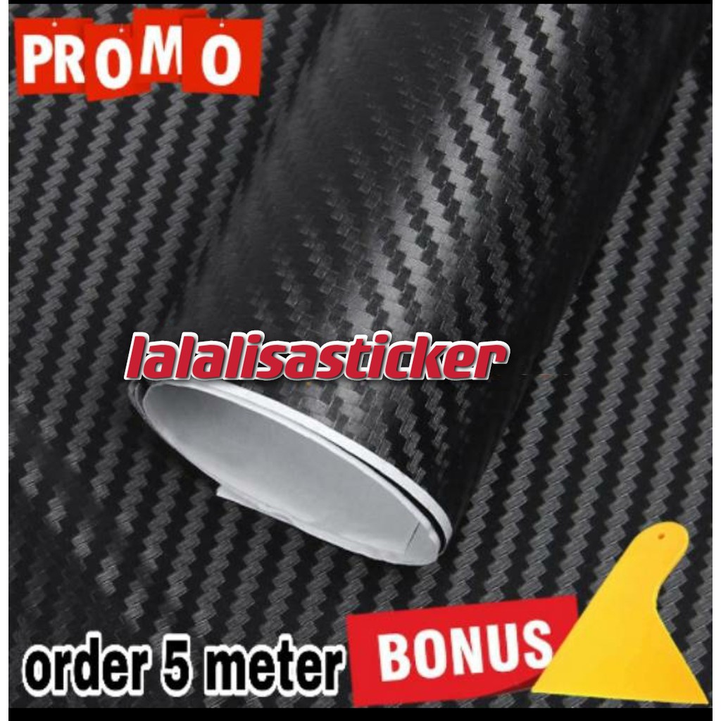 STICKER SKOTLET MOTOR CARBON 3D DOFF / STIKER CARBON 3D HITAM / SKOTLET KARBON 3D / SCOTLET PROFIX