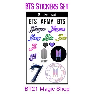 Ready Stock BTS Stickers set 1 set stiker BTS dekor Ready Stock BTS Stickers set 1 set stiker BTS dekor