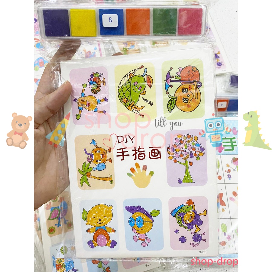 Washable finger paint - Mainan edukasi anak - Painting anak - Montessori - Cat Tangan Finger Paint