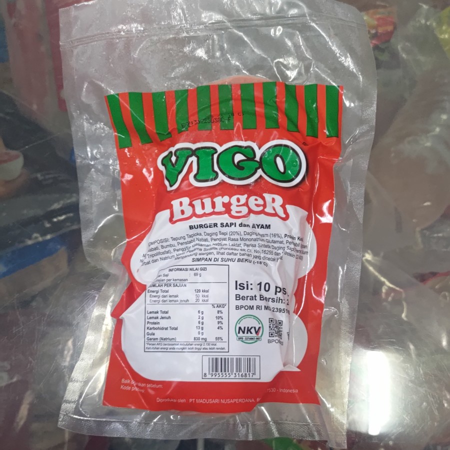 

Vigo burger sapi ayam 230 gr