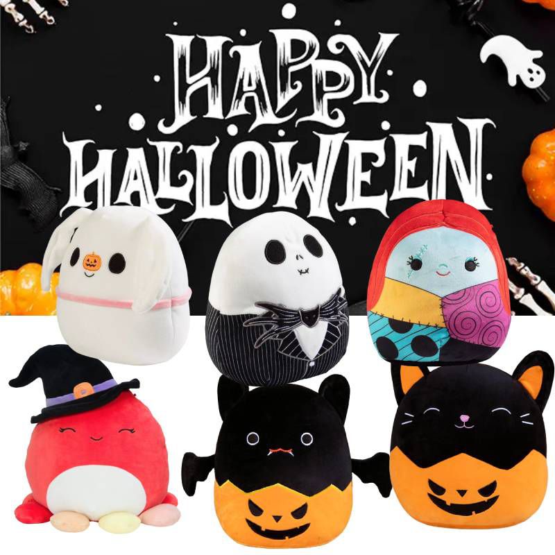 20cm Squishmallows The Nightmare Before Christmas Jack Sally Bat Pumpkin Plush toys