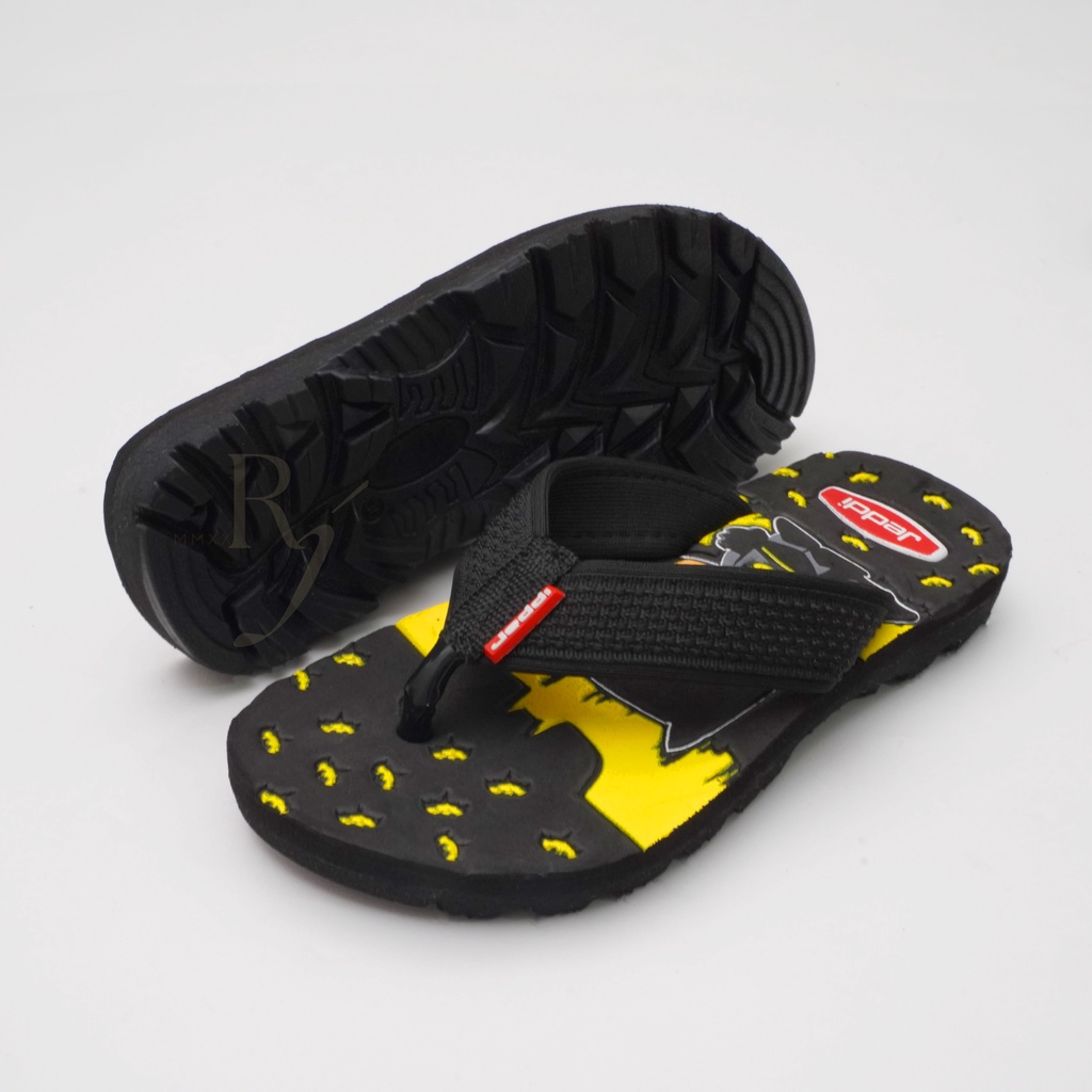 JEDDI [BATMAN] Sandal Superhero/ Sandal Japit Anak Cowok Kartun/ Sandal Jepit Anak Laki-laki/ Sendal Anak Japit