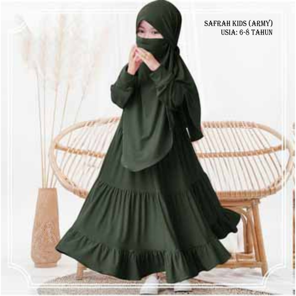 FenishaStore Baju Gamis Anak Perempuan Terbaru SAFRAH Kids Bisa Bayar Ditempat COD