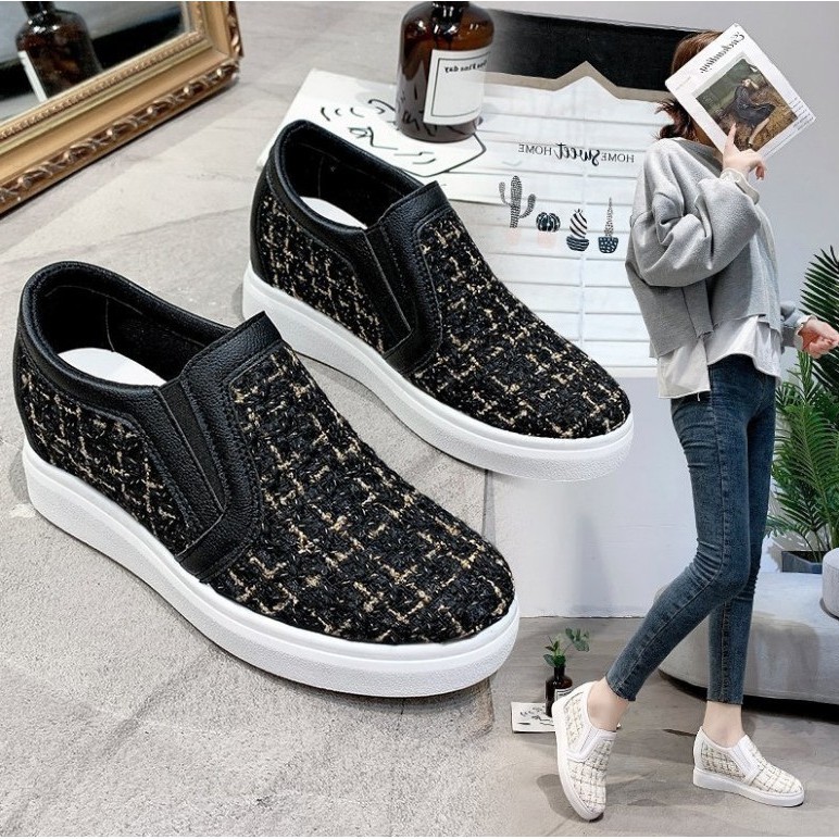 AVANCEID 1863 Sepatu Sneakers Boots Wanita Canvas Kerja Sekolah Hitam Import