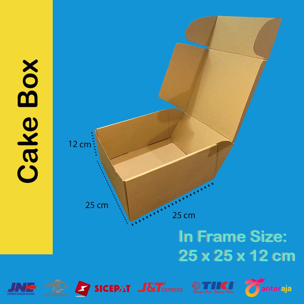 

KOTAK KUE UK 25x25x12 CM / KOTAK KARTON / KOTAK BROWNIES / CAKE BOX / KOTAK KARDUS / BOX PACKING / BOX KUE / KARTON KUE / KARDUS DIECUT / KARTON GELOMBANG / KOTAK POLOS / KARDUS BARU / KARDUS ONLINESHOP