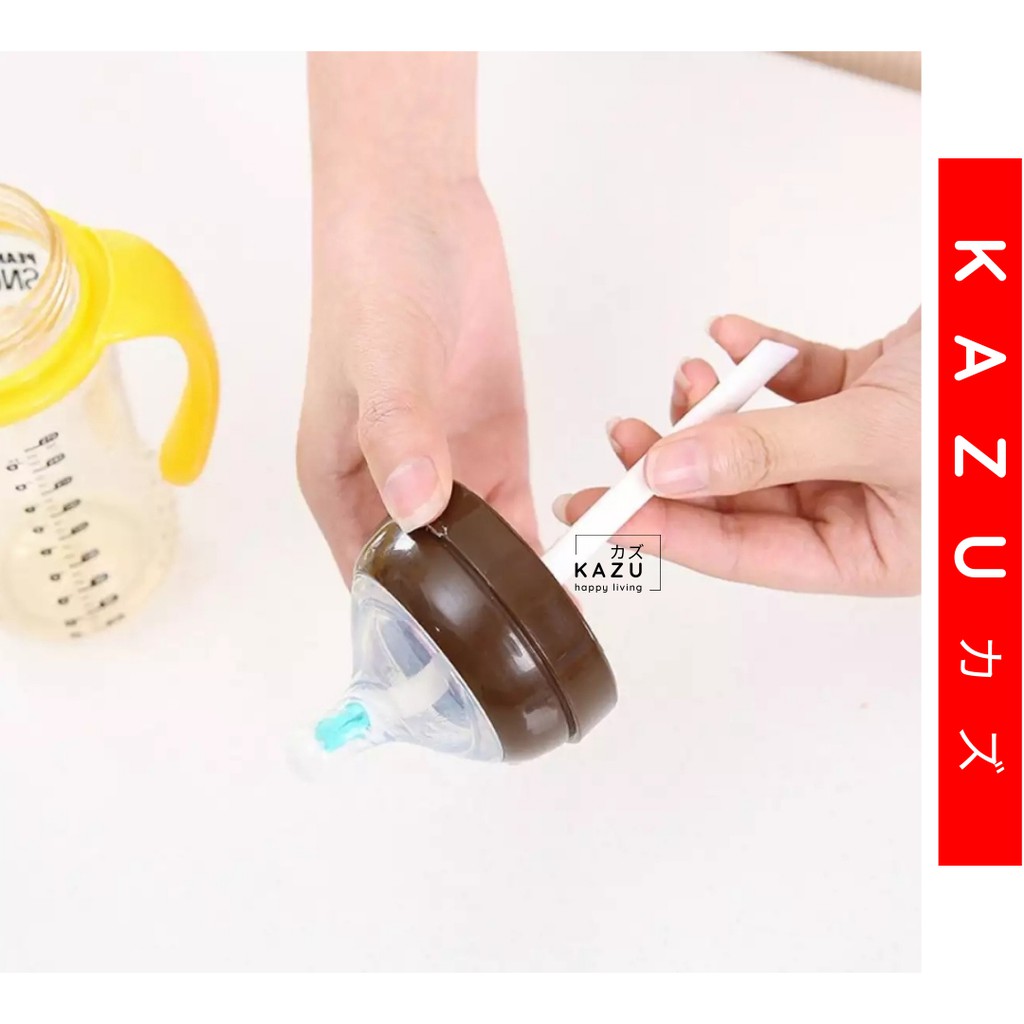 KAZU KHL202 Sikat Pembersih Botol Celah Tutup Gelas Brush Serbaguna