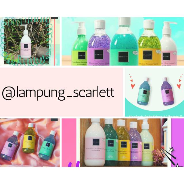 Scarlett Whitening FREE LIP BALM 1kg muat 3pcs bisa campur (body lotion dan shower scrub)