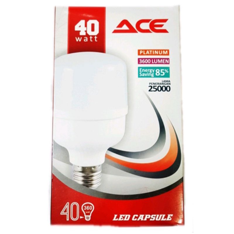 Lampu LED Murah / Bohlam LED / Lampu Led Capsule Jumbo Merk ACE 30 45 50 60 watt SNI