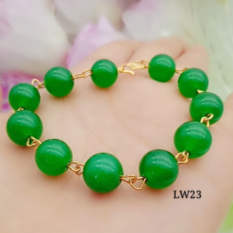 gelang giok lapisan emas terlaris