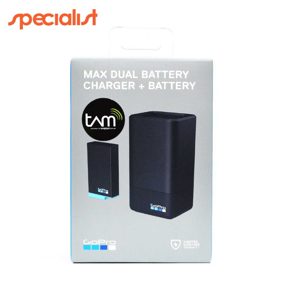 Dual max. GOPRO Max Dual Battery Charger.