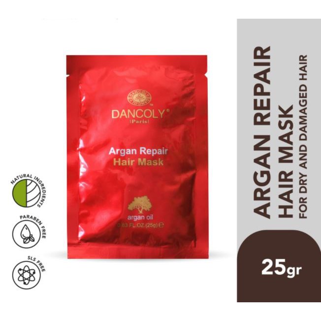 ☘️Yuri Kosmetik☘️ Dancoly Argan Repair Hair Mask Sachet 25gr