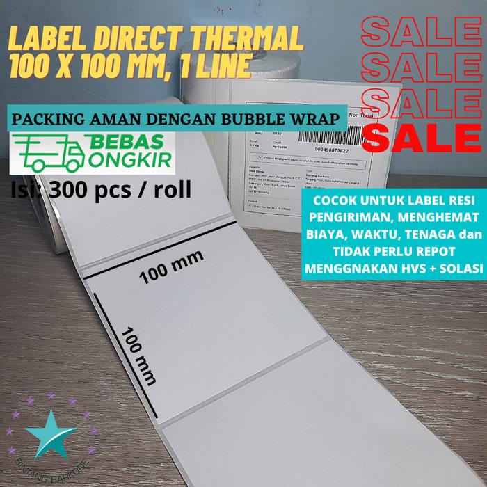

Termal | Label Barcode 100 X 100 Mm Kertas Sticker Direct Thermal 100X100 300Pc