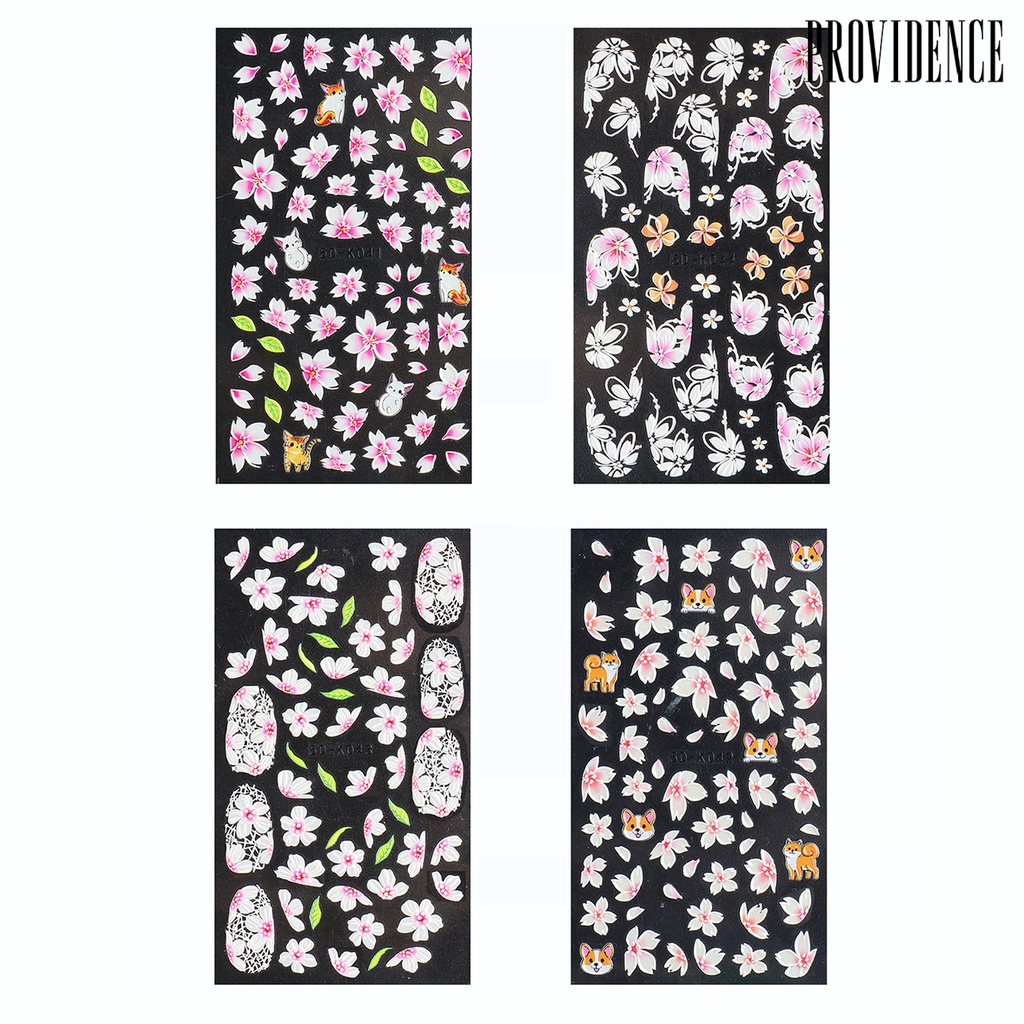 Providence Transfer Decals Flower Design Accessories Paper Colorful Nail Art Sticker Makeup Tools for Party