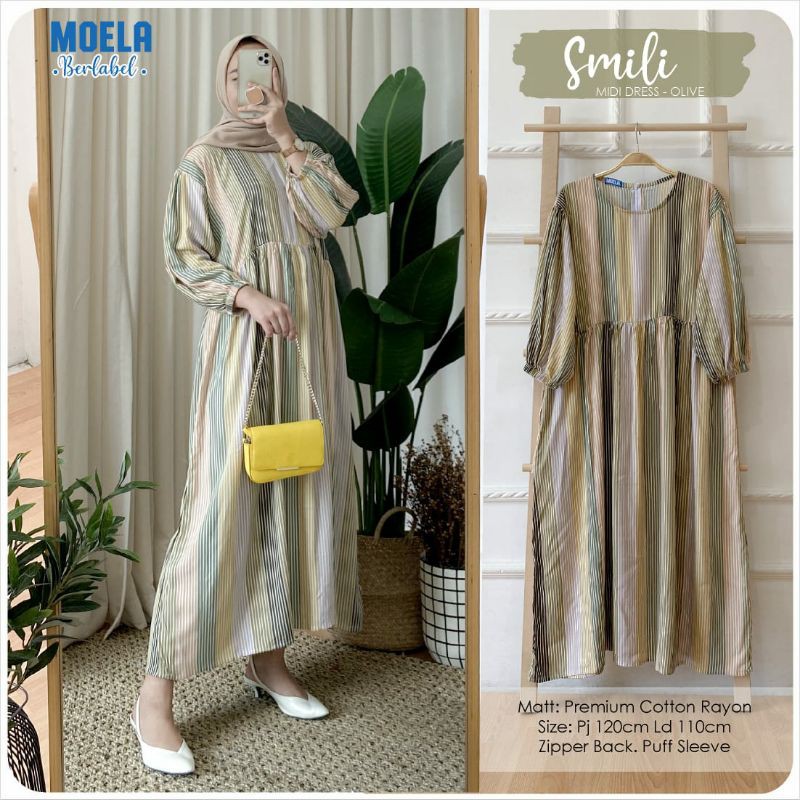 SMILI MIDI DRESS BY MOELA
