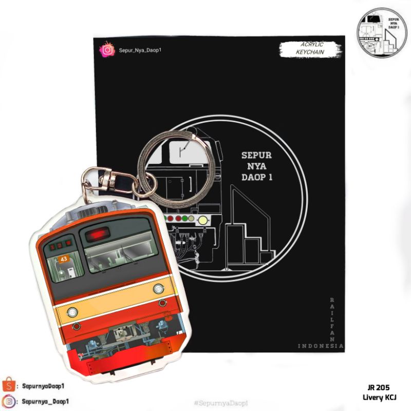 Gantunagn Kunci KRL JR205 Livery KCJ