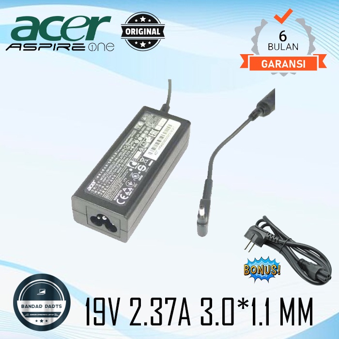 Adaptor Charger ACER Chromebook 19V 2.37A 3.0*1.1MM Original