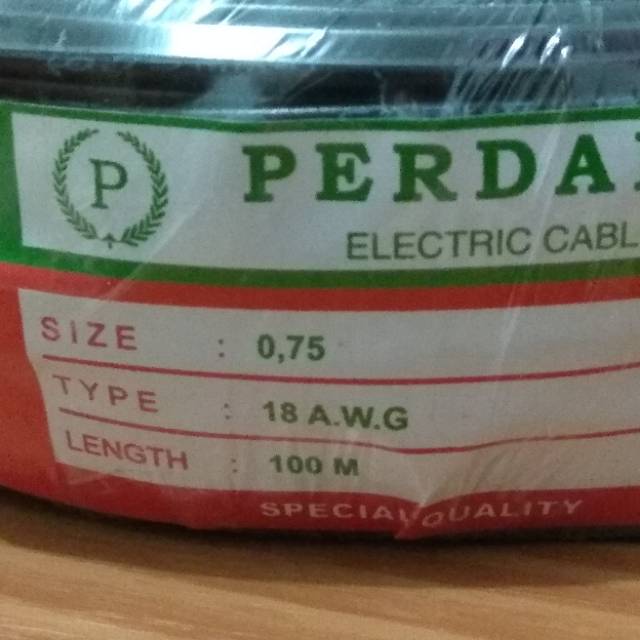 Kabel Listrik NYAK Perdana 1 meter 18awg serabut