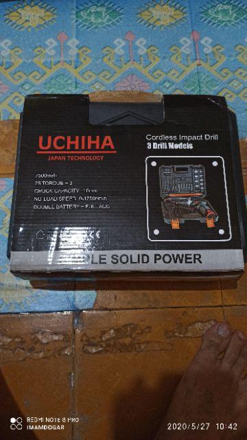 Promo Mesin Bor Cordless Baterai Untuk Kayu Besi Tembok Uchiha Teknology Japan Full Bonus